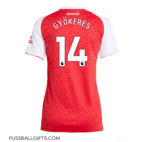 Arsenal Viktor Gyokeres #14 Fußballbekleidung Heimtrikot Damen 2025-26 Kurzarm